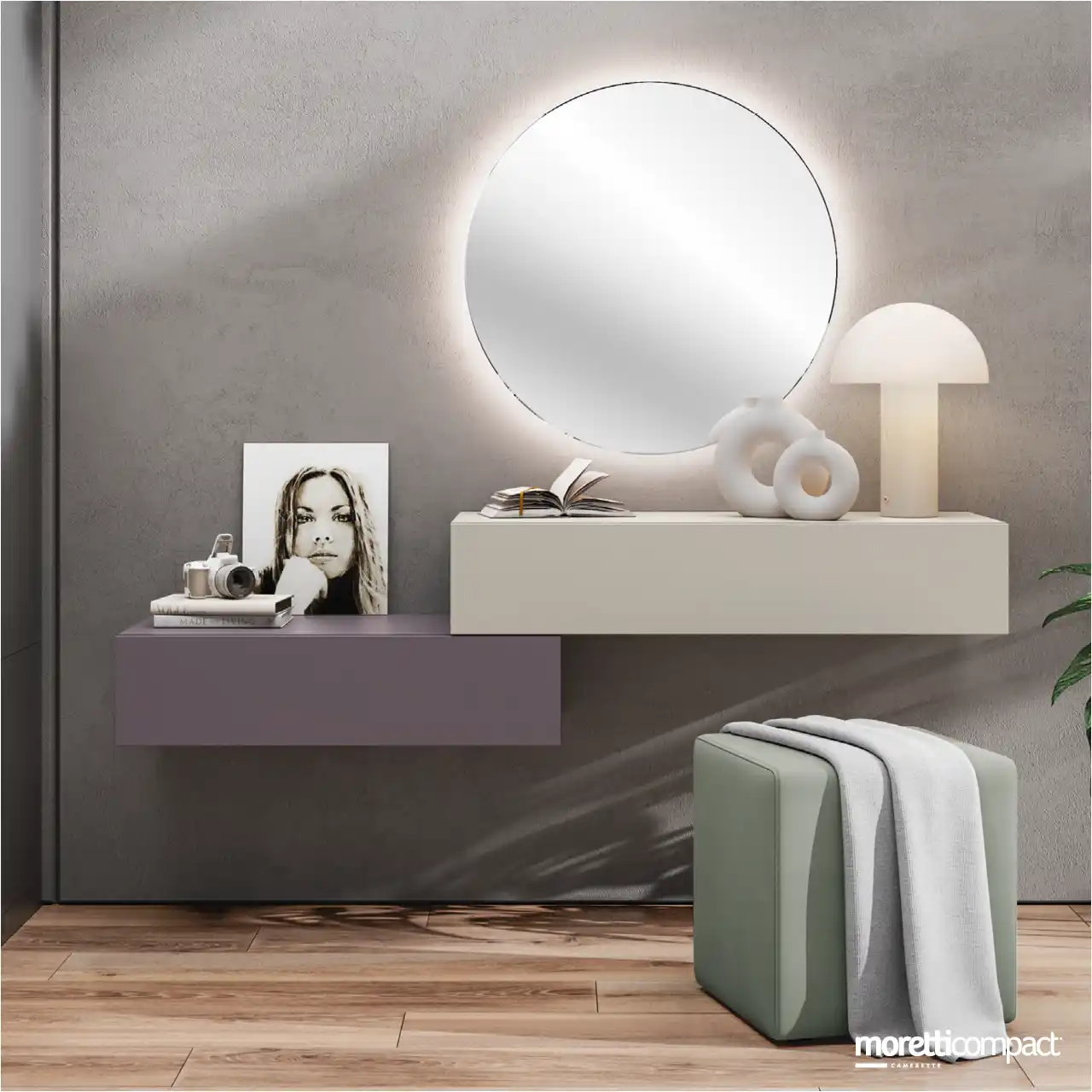 Wallbox sospesi con specchio