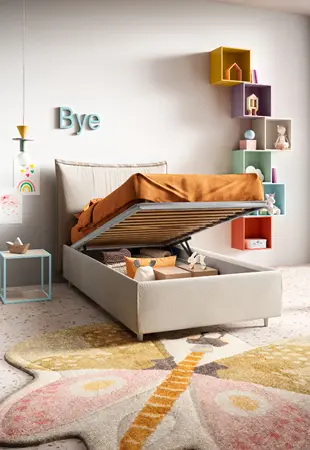Letto con contenitore