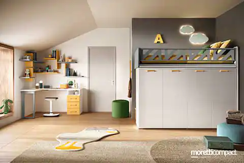 Cameretta con letto a castello Level Smart