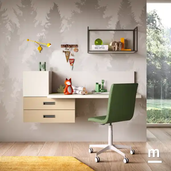 Scrivania sospesa con Wallbox e Airframe