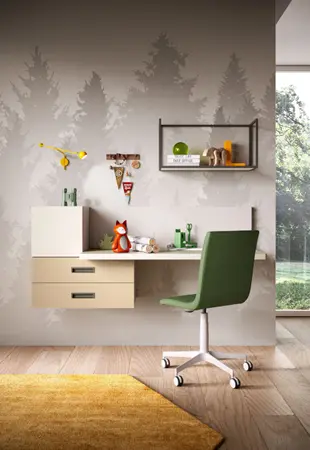 Scrivania sospesa con Wallbox e Airframe