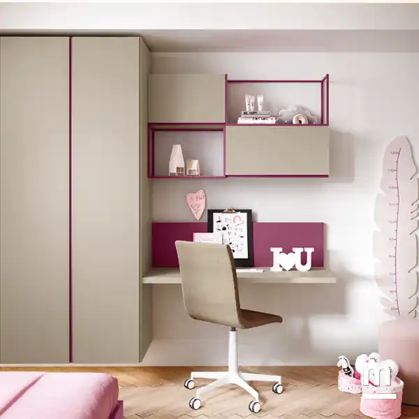Scrivania sospesa con sedia Diva