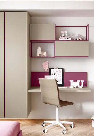 Scrivania sospesa con sedia Diva