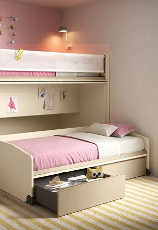 Letto Space Idea con cassettoni