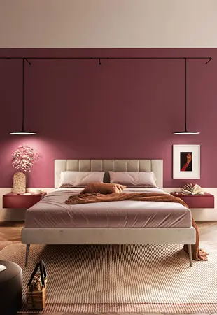 Letto imbottito con pannelli Tetris