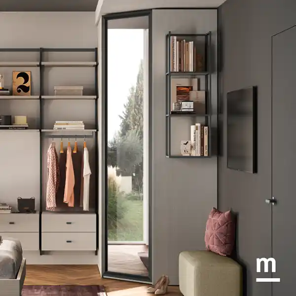 Modulo Cabina Wide con anta a specchio