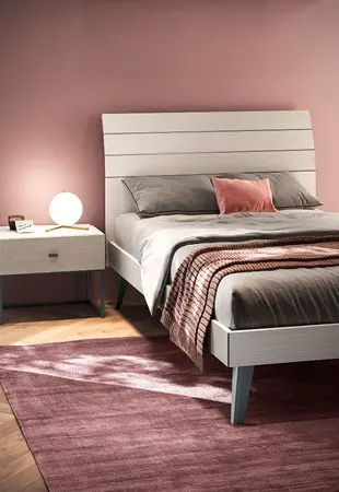 Letto legno con testata Bend