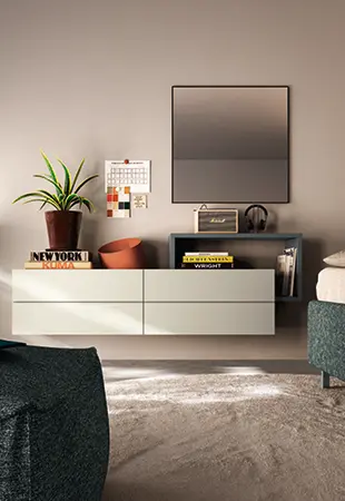 Wallbox sospesi con specchio
