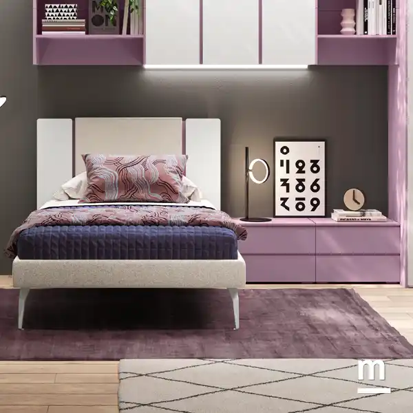 Letto Pillar con testata combinata