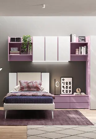 Letto Pillar con testata combinata
