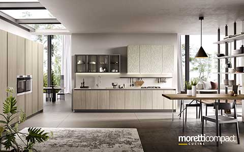 Cucina lineare su due pareti modello Mirage