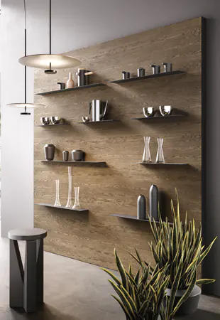 Boiserie con mensole