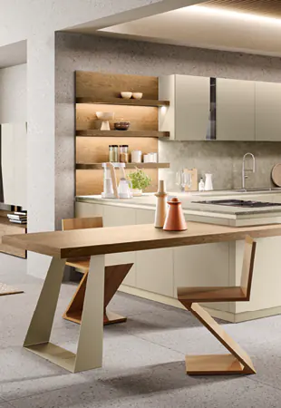 Tavolo in impiallacciato rovere