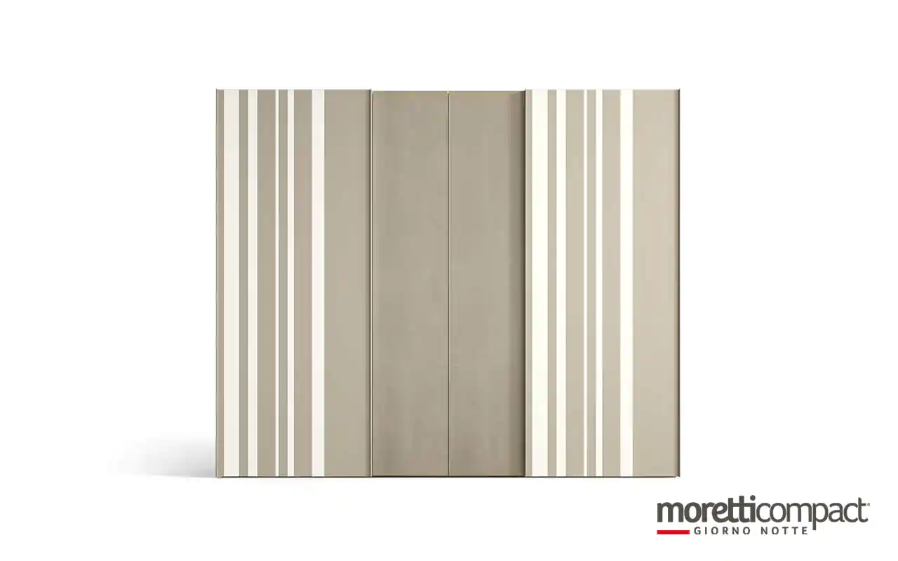 Armadio combinato, ante battenti Libeccio e scorrevoli Levante Strip