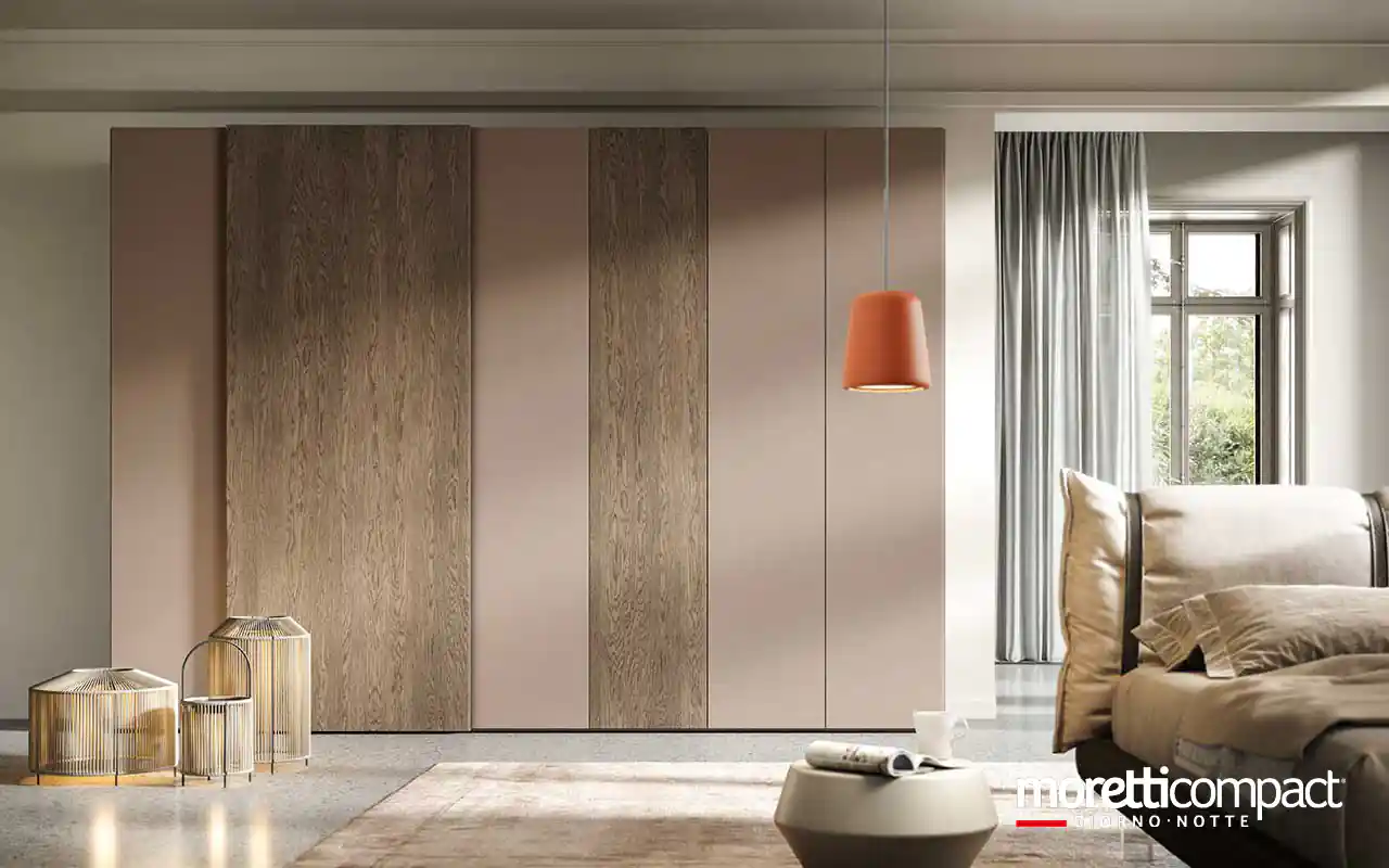 Armadio combinato, ante battenti Libeccio e scorrevoli Libeccio