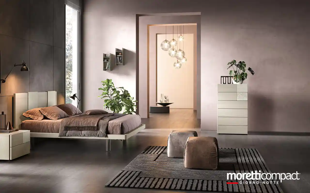 Camera Etesia con letto Spot e giroletto Alfa