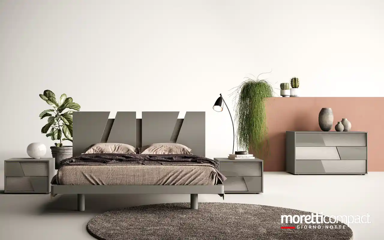 Camera Gemma con letto Altair e giroletto Alfa