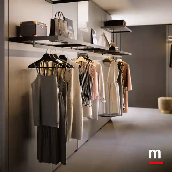 Ripiani vetro con appendiabito