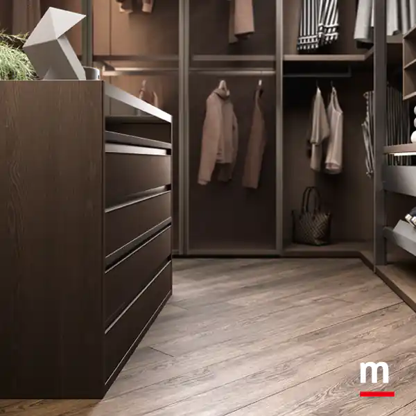 Cassetti con maniglie a gola