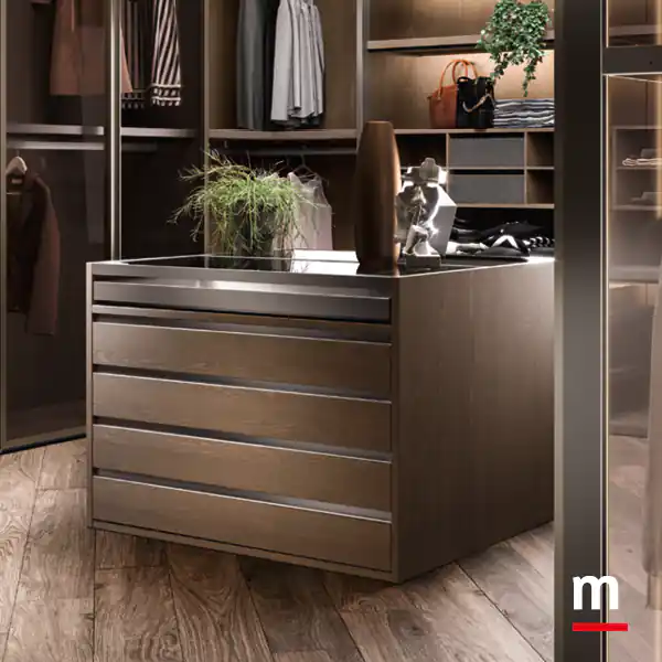 Cassetti con maniglie a gola