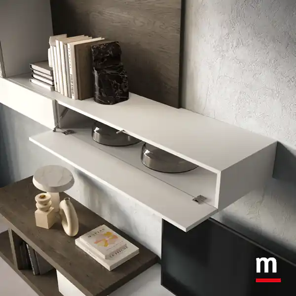 Pensile con anta a ribalta