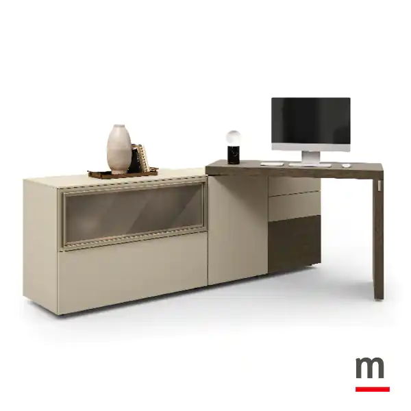 Scrittoio girevole in apertura