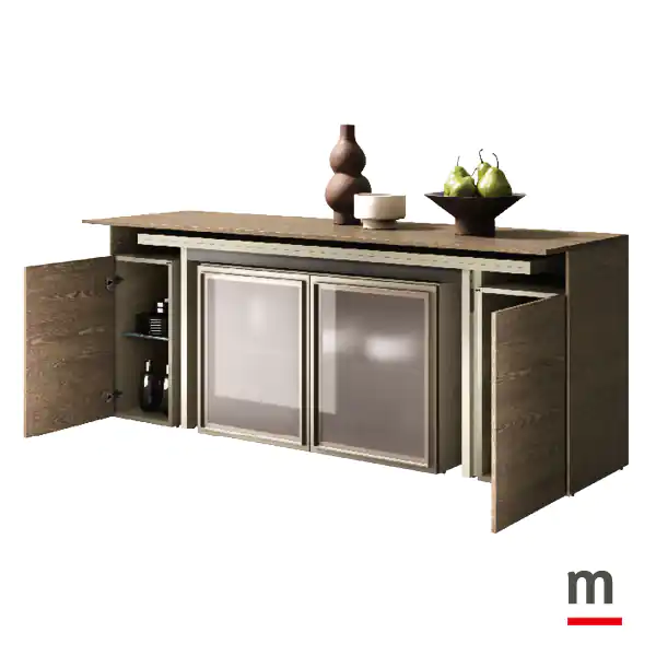 Credenza con tavolo incorporato