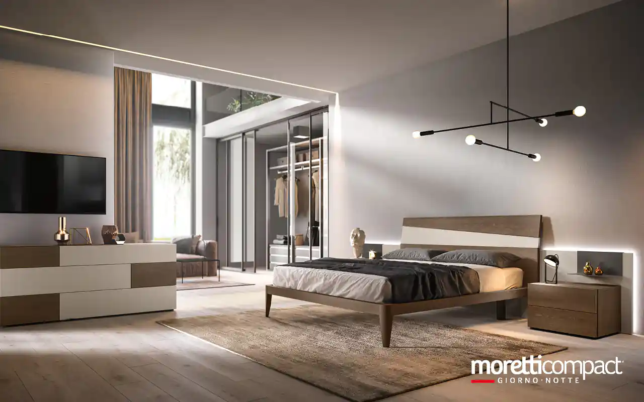 Camera Modula con letto Icaro e giroletto Beta