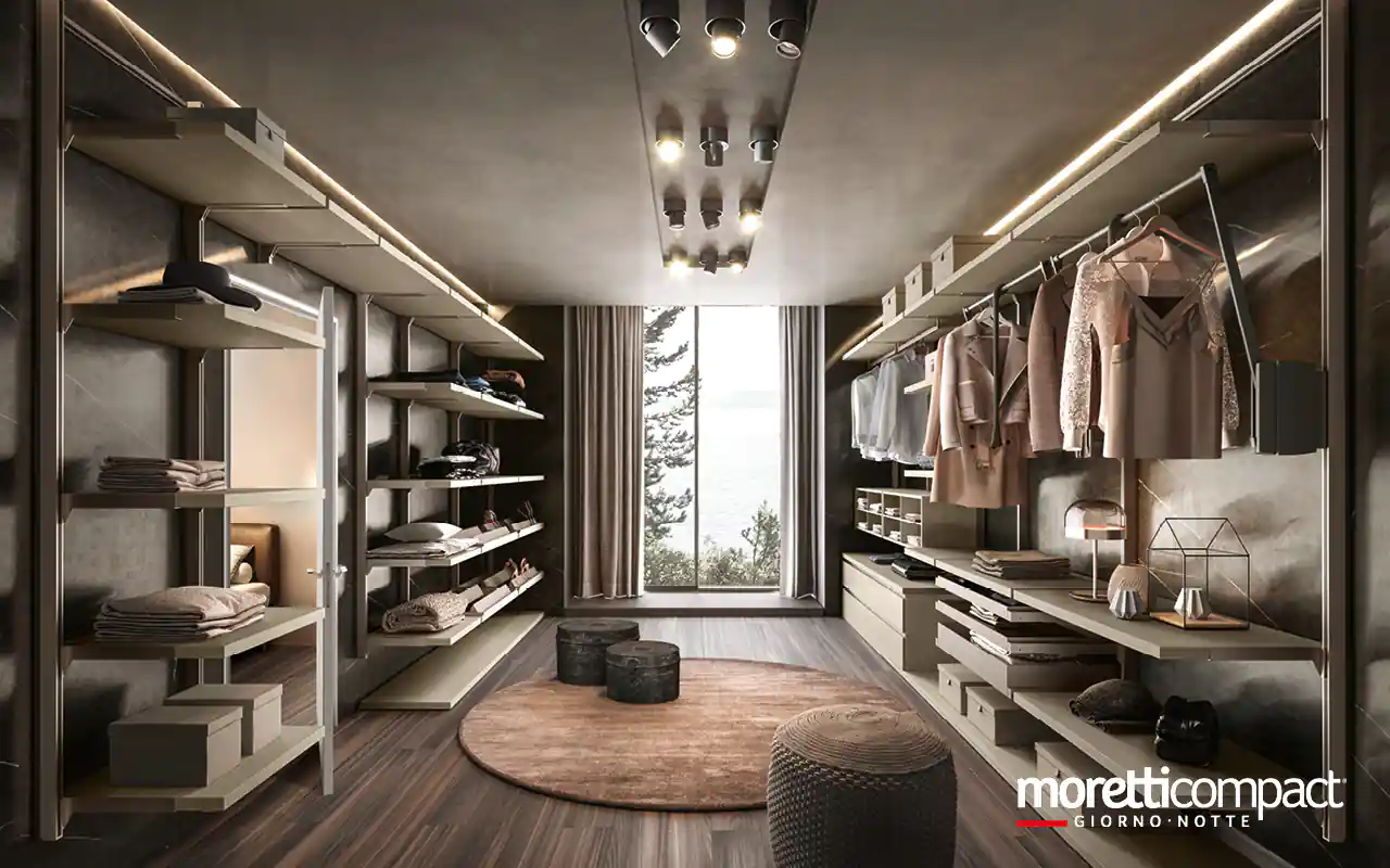 Cabina armadio Orion su due pareti