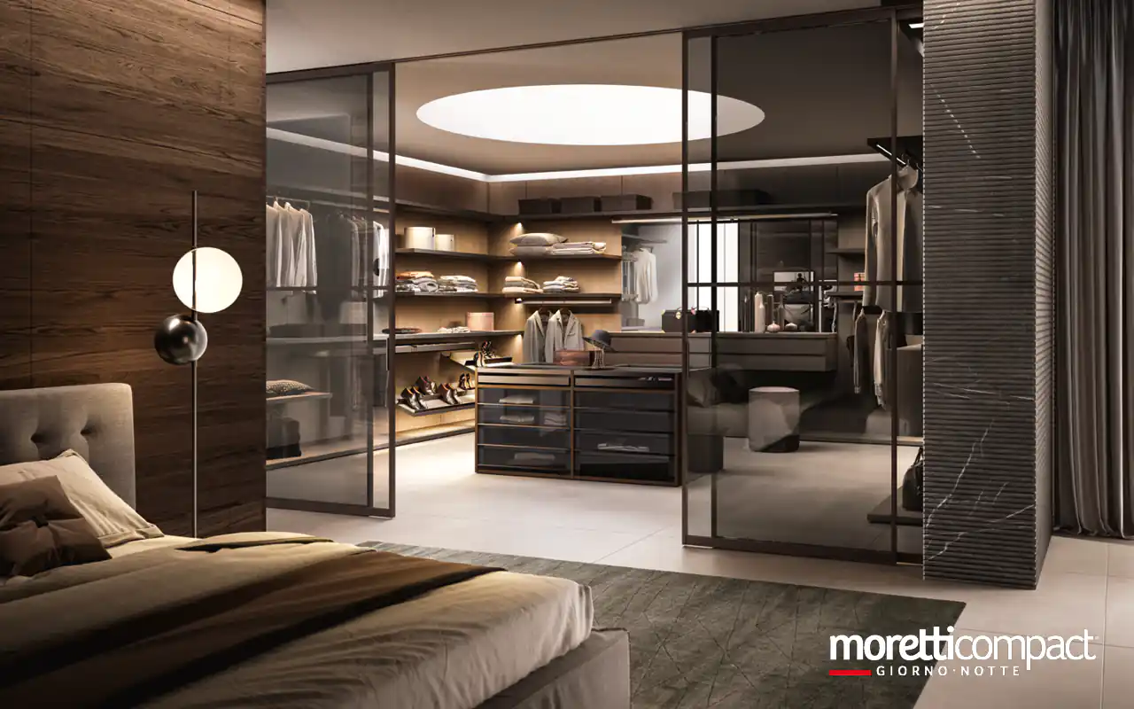 Portale scorrevole 4 ante vetro