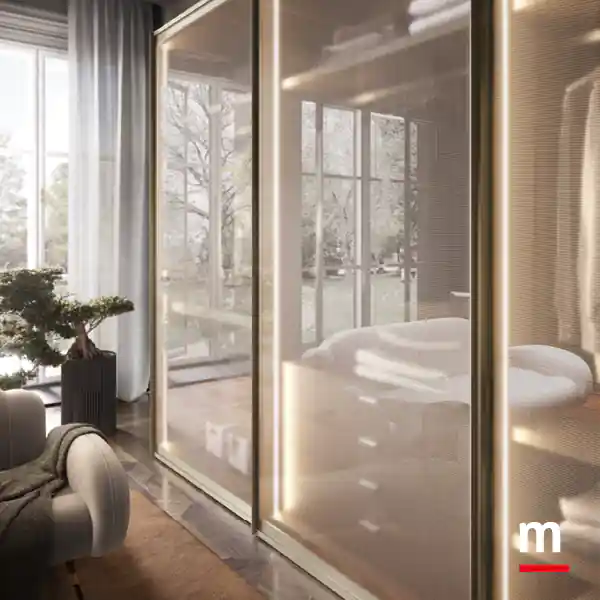 Ante scorrevoli Foehn con vetro garzato