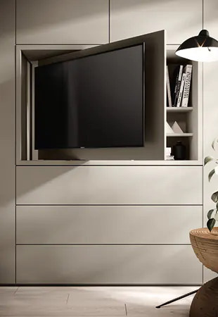 Modulo con ripiano retro TV