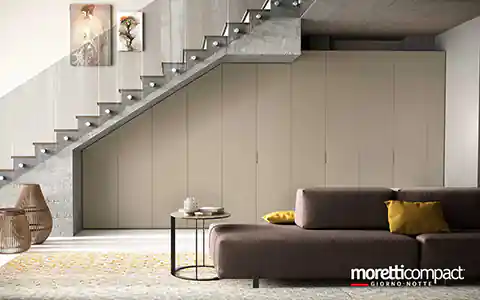 Armadio sottoscala con ante battenti Libeccio e Ambra