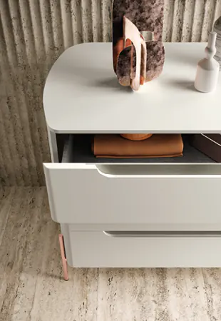 Cassetto con retro maniglia laccabile in diverse finiture