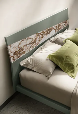 Letto Icaro con inserto in Pietra Fiorentina