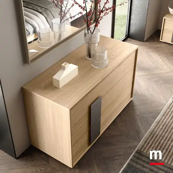 Comò Gemma con maniglie metallo