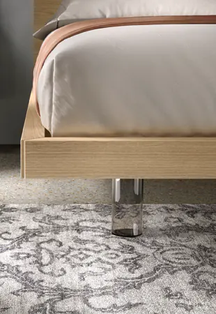 Supporto letto in materiale plastico fumè