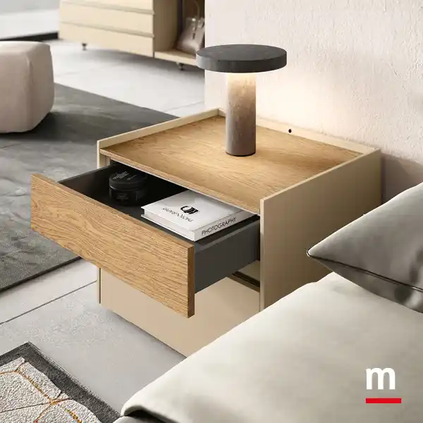 Cassetti con interno in finitura grafite